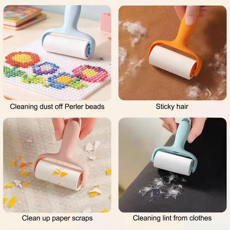 1 Set Steel Plate Transfer Stamp Cleaner Lint Roller Lint Remover Nail Salon Tools Replacement Paper With Tear-Off Design