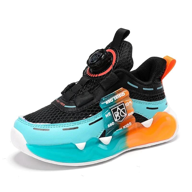 

2024 Children Shoes Girls Sneaker Chunky Kids Casual Tennis Sneaker Mesh Platform Purple Girls Sports Shoes 39