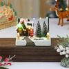 Rotating Holiday Music Boxes Featurings Warm LED Light And Resins Construction For Family Gatherings