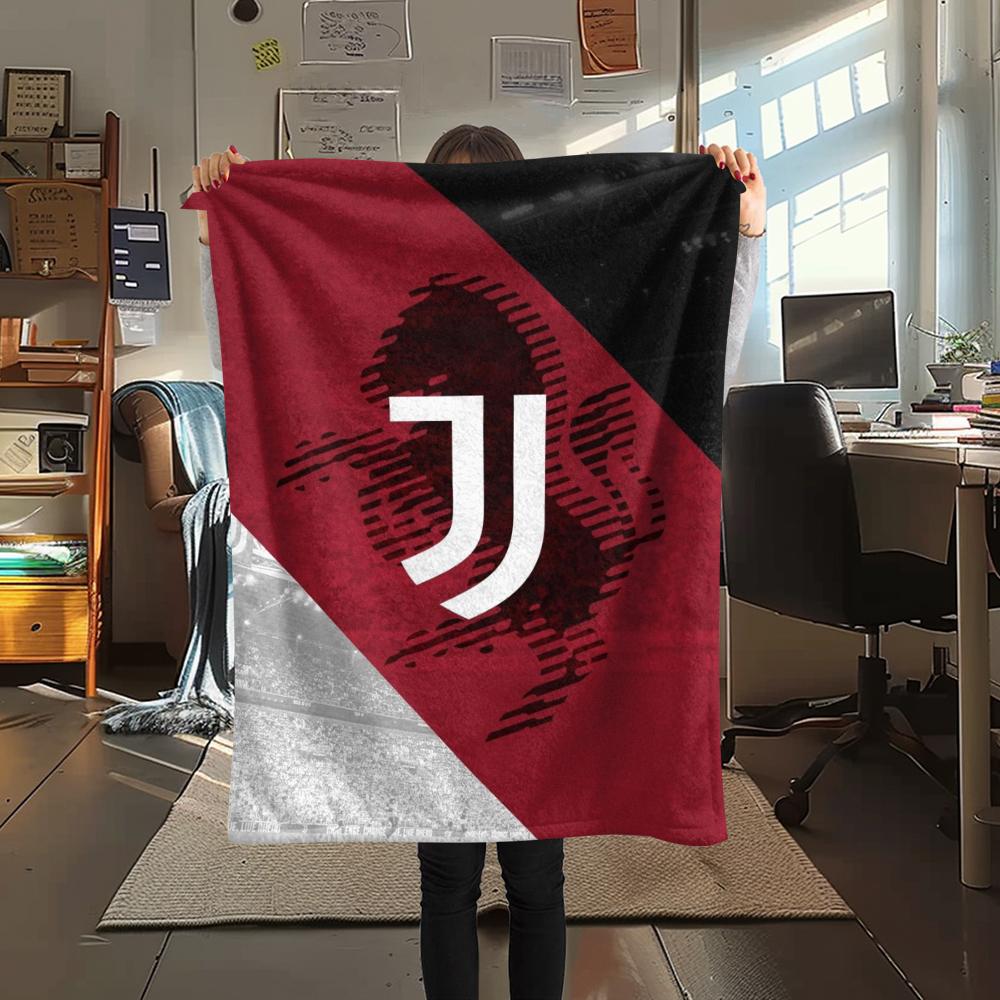 1 Stück Juventus FC Aufdruck Flanelldecke, Hohe Qualität, Bequem für alle Jahreszeiten, Heimdekoration, Wärme und Komfort, Perfekt für Weihnachtsgeschenke