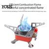 Portable Camping Stove Outdoor Stove, 2800W Adjustable Foldable Square Camp Compact Survival Cooking Equipment Gas Burner for Backpacking Hiking