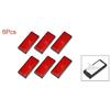 6 Pcs Motorcycle Rectangular Stick-On Safety Spoke Reflective Reflector Red