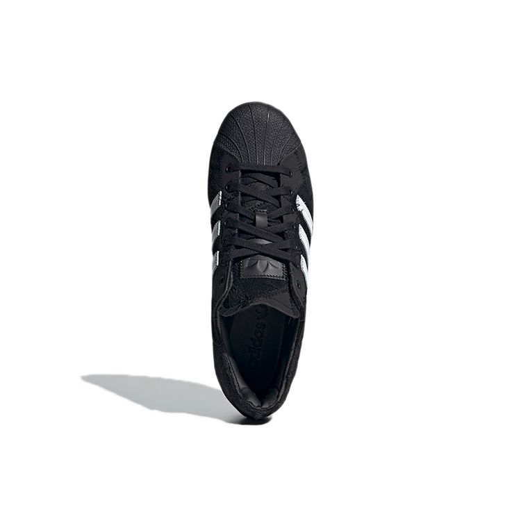 atmos x RECOUTURE x adidas Superstar Пэчворк - Черные Унисекс Кроссовки Основной цвет — фото 5