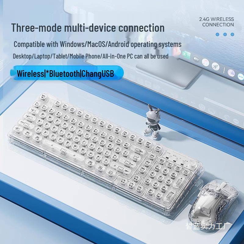 Dreamer Z99 Crystal Wireless Bluetooth Keyboard & Mouse Set