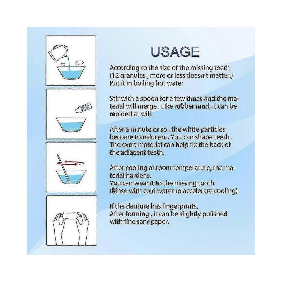 20ml Permanent Dental Cement For Strong Tooth Repair - Cavity Filling Kit For Dentures