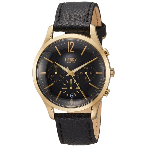 

Henry London WESTMINSTER Watch, 39mm, Black Dial, Stainless Steel Crystal, Quartz Movement, UK, London Watch HL39-CS-0438, Blue