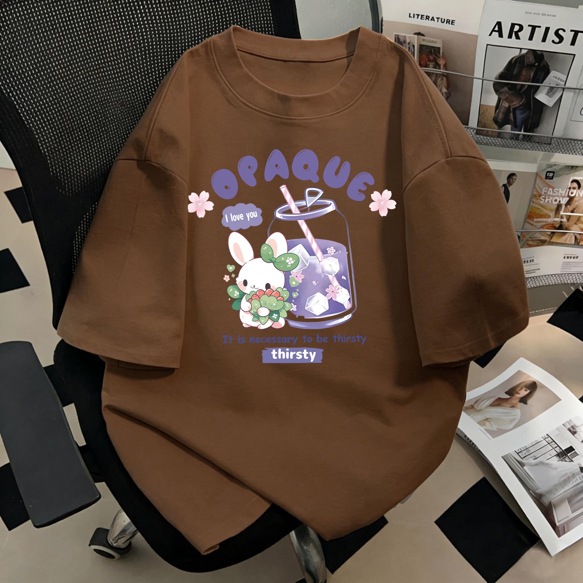 2026 Oversized Women s Summer Pure Cotton Short Sleeve Top XL