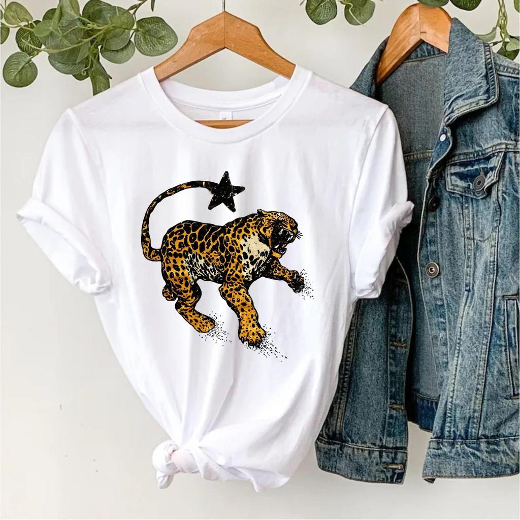 Vintage Jaguar Star Tail TShirt Retro Animal Lover Wild Cat Gift Tee Top