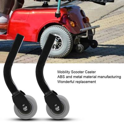 2pcs Mobility Scooter Rear Caster Universal Anti-Slip Wheels for Electric Wheelchair