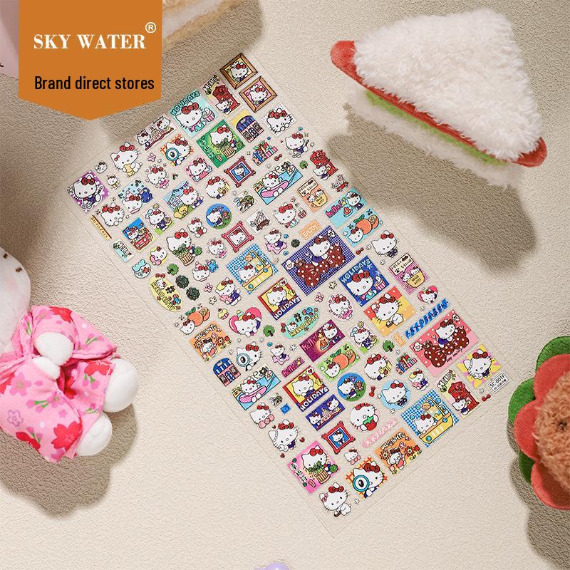 SKY Full-Sheet Hello Kitty Jelly Stickers - Cute DIY Back-to-School Decorative Set