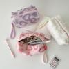 Plüsch Make-up Taschen mit Griff Weiche Reise Kosmetik Aufbewahrungstasche Tragbarer Love Print Organizer Federmäppchen Niedliche Clutch Tasche