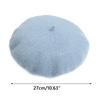 Women Girls Baggy Beanie Flat Cap Hat Wool Beret Cap Felt Berets Autumn Beret Hat