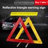 Emergency Early Warning Device Triangle Road Safety Stable Metal Bracket Triangular Warning Parking Sign Foldable Tripod