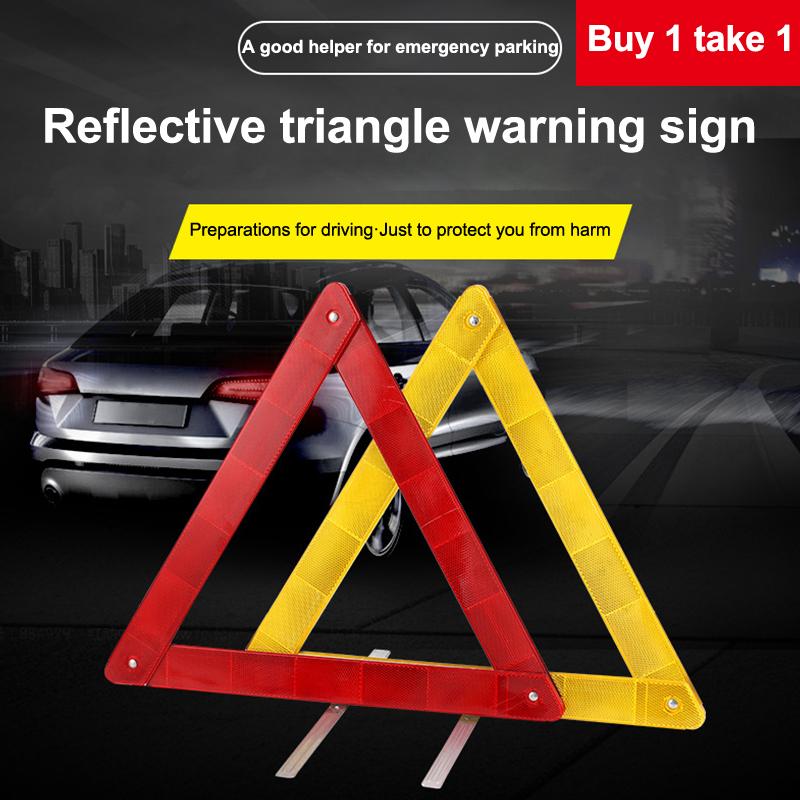 Emergency Early Warning Device Triangle Road Safety Stable Metal Bracket Triangular Warning Parking Sign Foldable Tripod