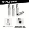 Three Size Tire Stem Extensions with Covers, Screw-On Metal Stem Adapter Set for Direct Stem Access in Tire Inflation and Pressure Checks