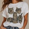 Tabby Cat Faces Tee | Five Cat Expressions T-Shirt and Kids Tshirt, Kitty Illustration