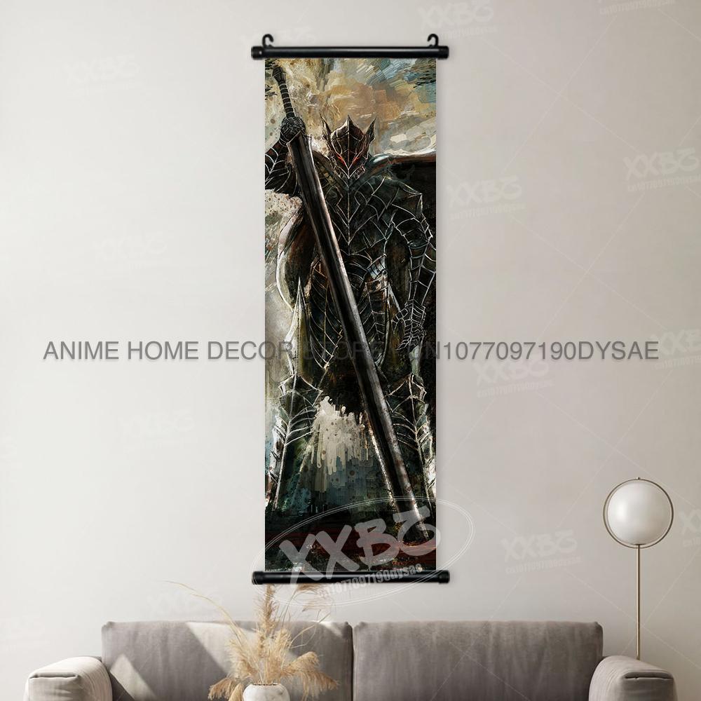 Berserk Poster Anime Scrolls Picture Guts Hanging Painting Griffith Wallpaper Casca Home Decoration Black Swordsman Wall Artwork