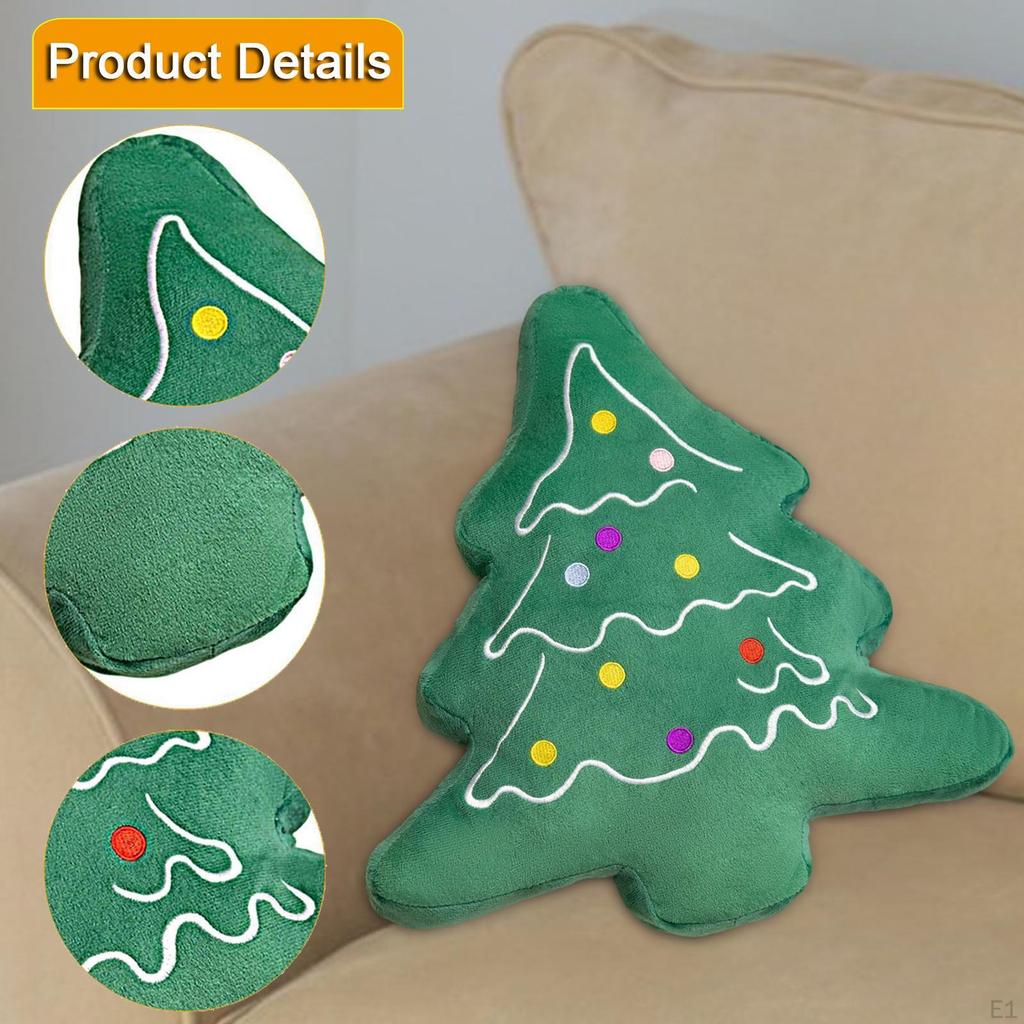 Weihnachtsbaum Kissen Spielzeug Weiche Weihnachten Überwurf für Kinderzimmer Festlicher Feiertagsakzent Wohnzimmer