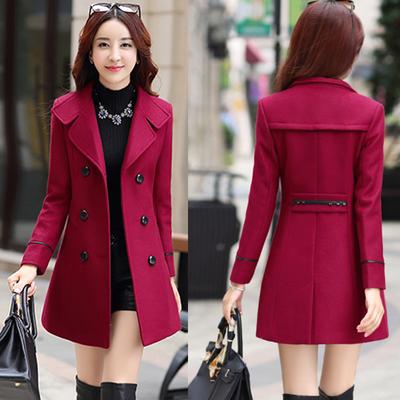 Damen Herbst Mittellange Schlanke Einfarbige Bequeme Jacke