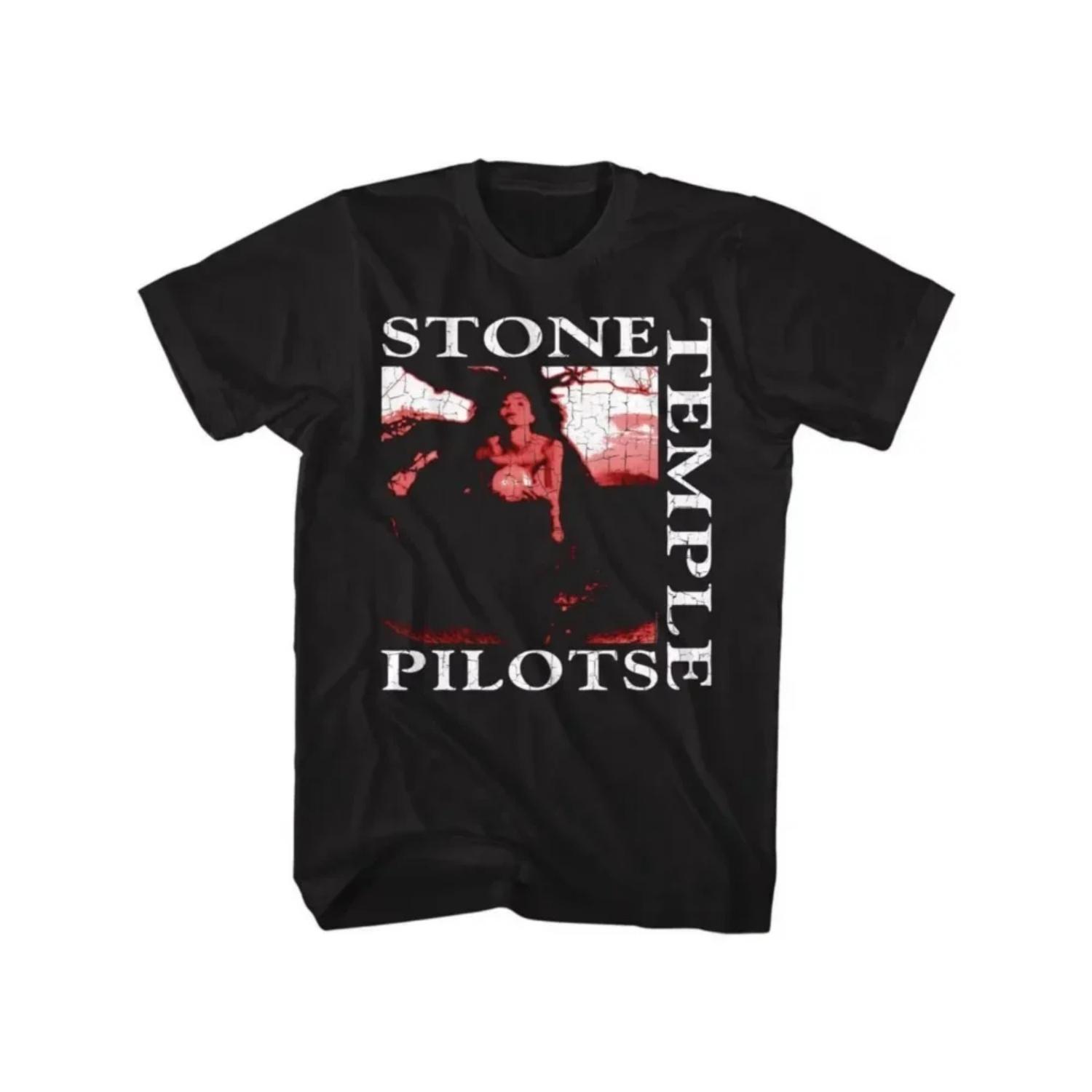 

Stone Temple Pilots Core Tree Art Music Print Women T-Shirt - Soft Breathable Comfortable Cotton Men Tee for Music Fans Oversize XXXXXL чорний