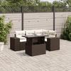 VidaXL Garden Lounge Set with Cushions 5 Pcs Brown Braided Resin 3269143