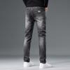 JYL Spring and Autumn New Retro Jeans Men's Narrow Elastic Pants
