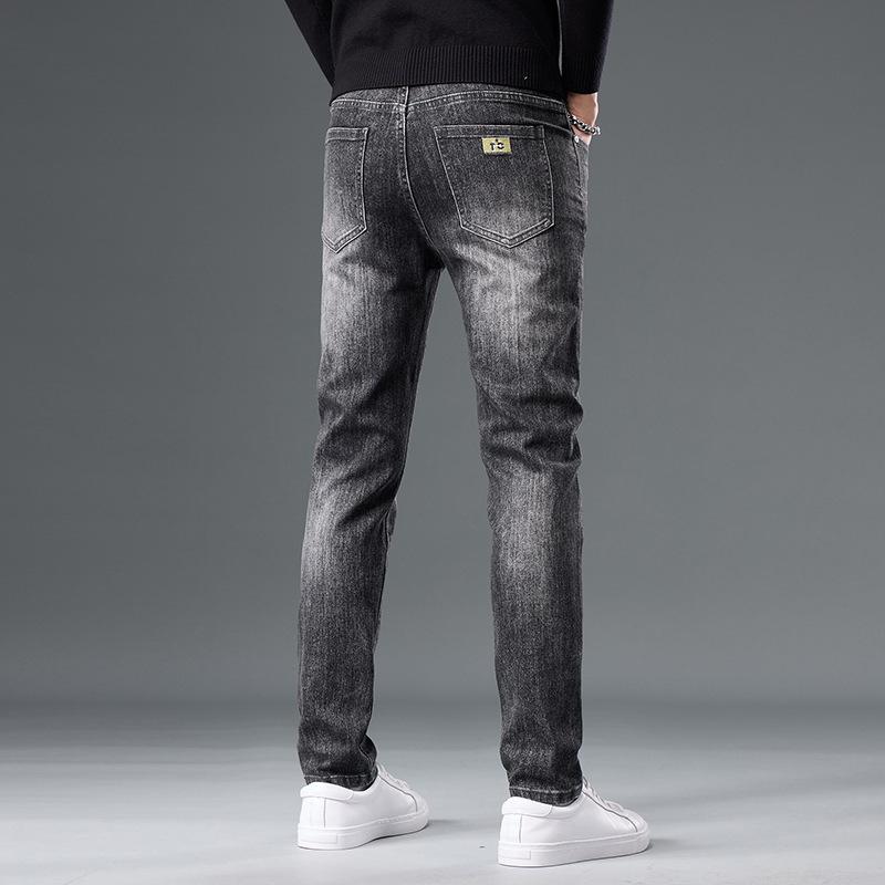 JYL Spring and Autumn New Retro Jeans Men's Narrow Elastic Pants