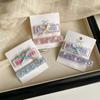 2Pcs/set Barrettes Cartoon Cat Hairpin Korean Style Korean Hair Clip Bow Plaid Hair Clip  Holiday