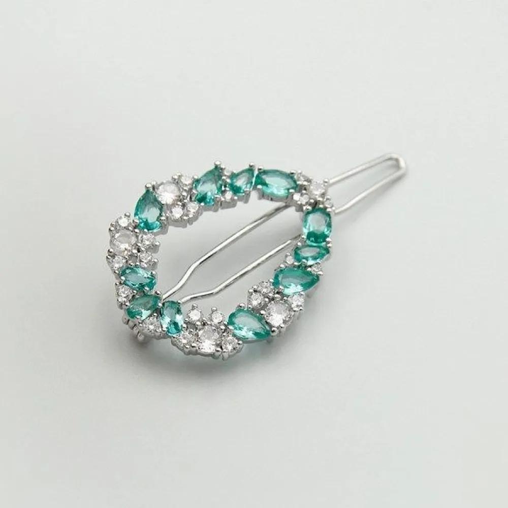 J Lauren Green Cubic Leaf Hairpin H01420