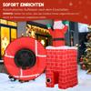 Inflatable Christmas Decoration, Santa Claus in Chimney, LEDs, Blower