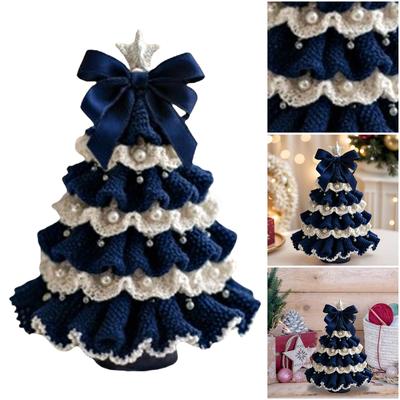 DIY Crochet Christmas Tree Kit Handmade Holiday Decoration Set Beginner Crochet DIY Christmas Tree Kit Xmas Party Decorations