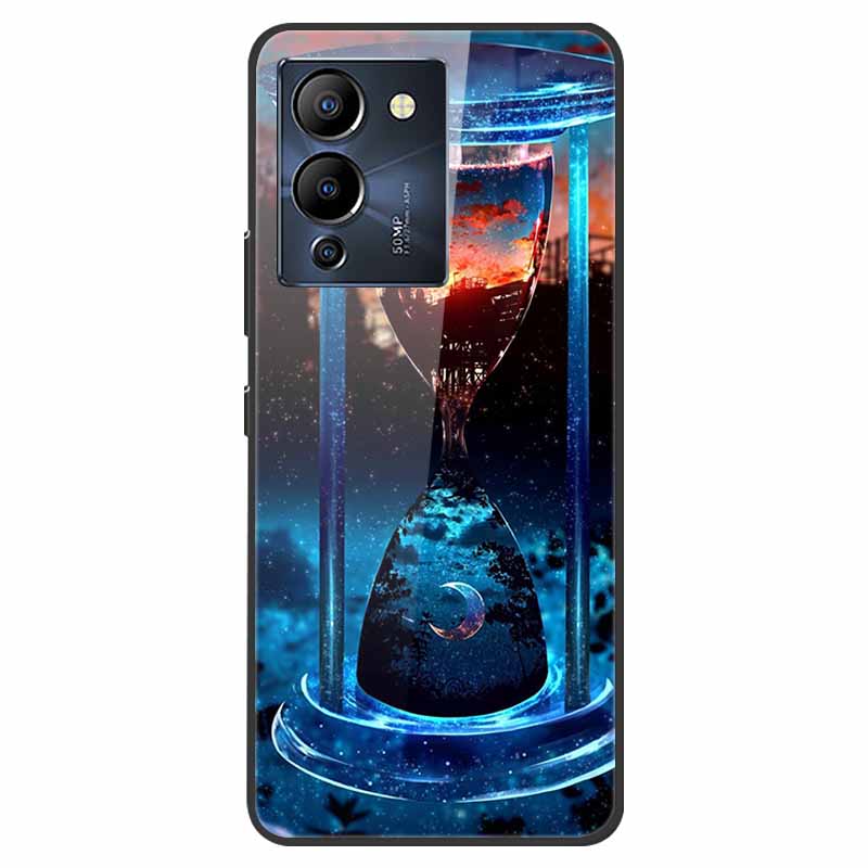 For Infinix Note 12 G96 Case X670 Marble Tempered Glass Hard Back Cover for Infinix Note12 Helio G96 Phone Cases 6.7'' Fundas