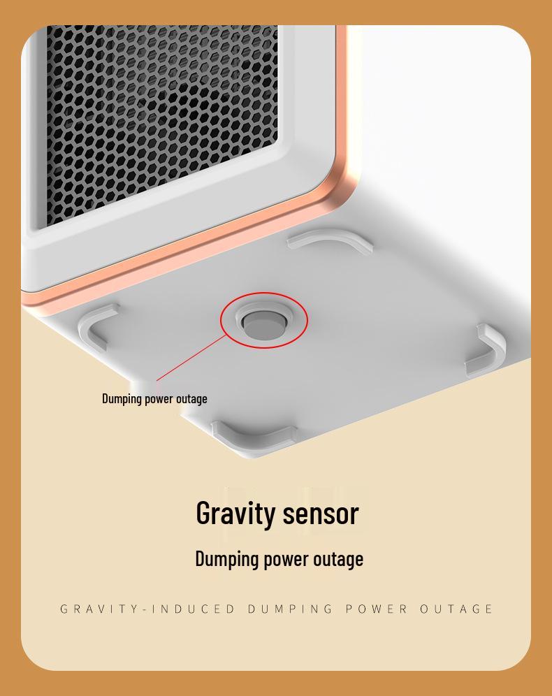 Compact Desktop Electric Heater for Bedroom - Portable Warm Air Heater