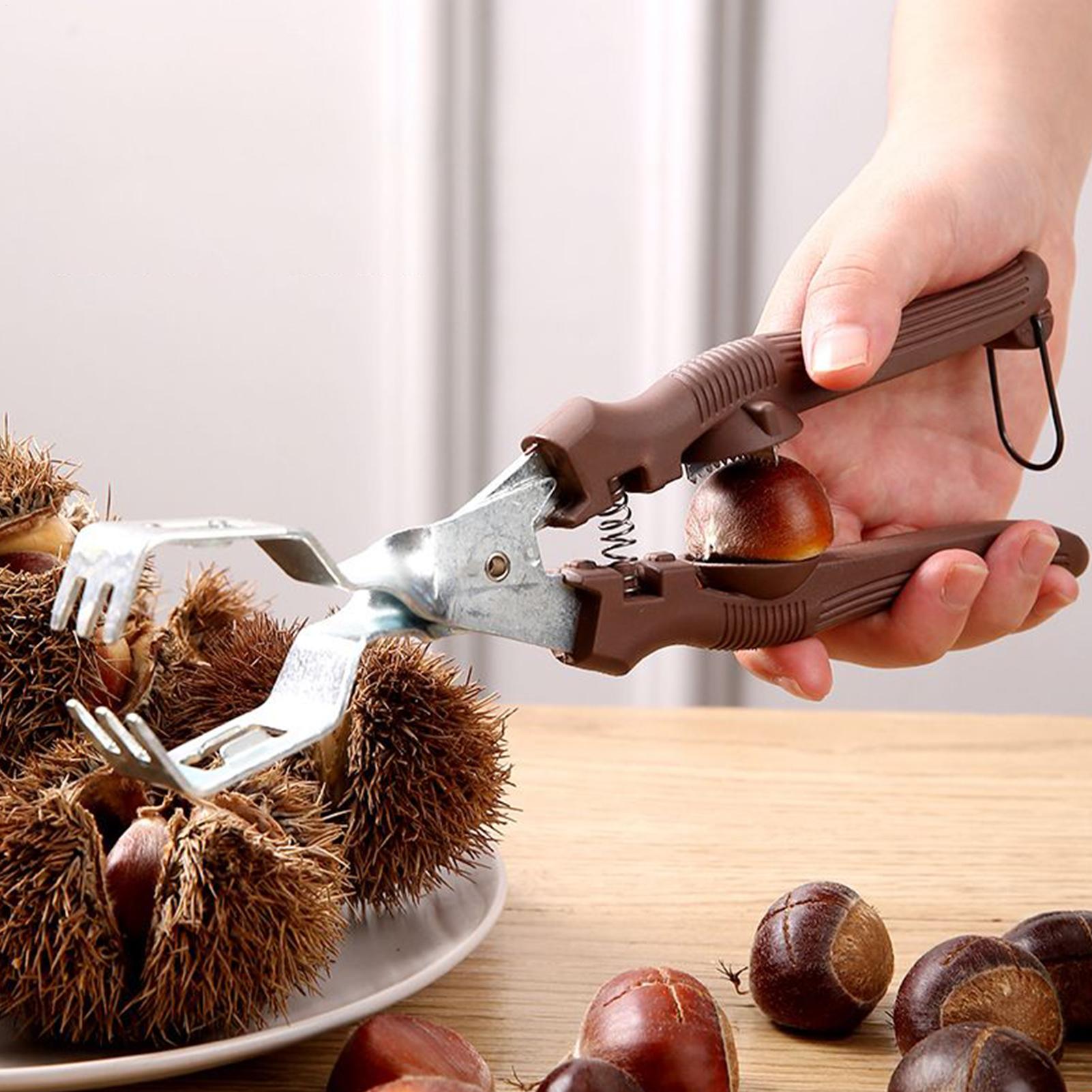 Креативная клипса для каштанов из нержавеющей стали, многофункциональный орехокол, открывалка для каштанов, кухонные инструменты, резак, гаджеты China Mainland