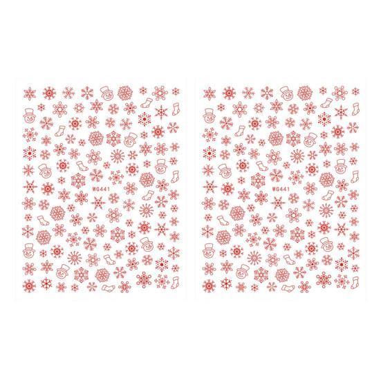 1/2Pcs Colorful Snowflake Nail Art Sticker Self-adhesive DIY Home Salon Winter Christmas Snowflake Women Fake Nail Decoration Decal