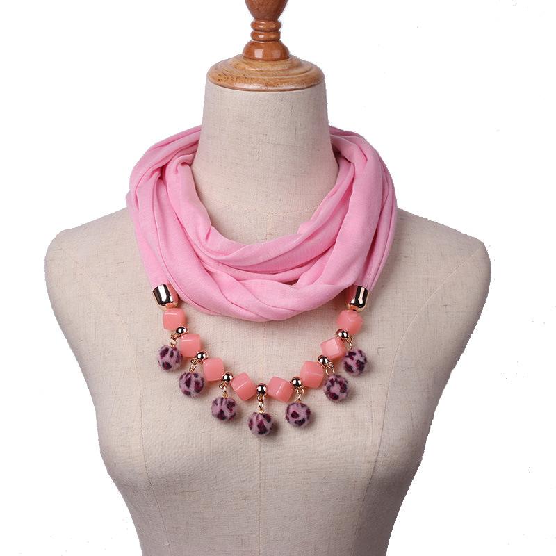 Small Fur Ball Necklace Scarf Women's Spring Autumn Winter Fashion Scarf