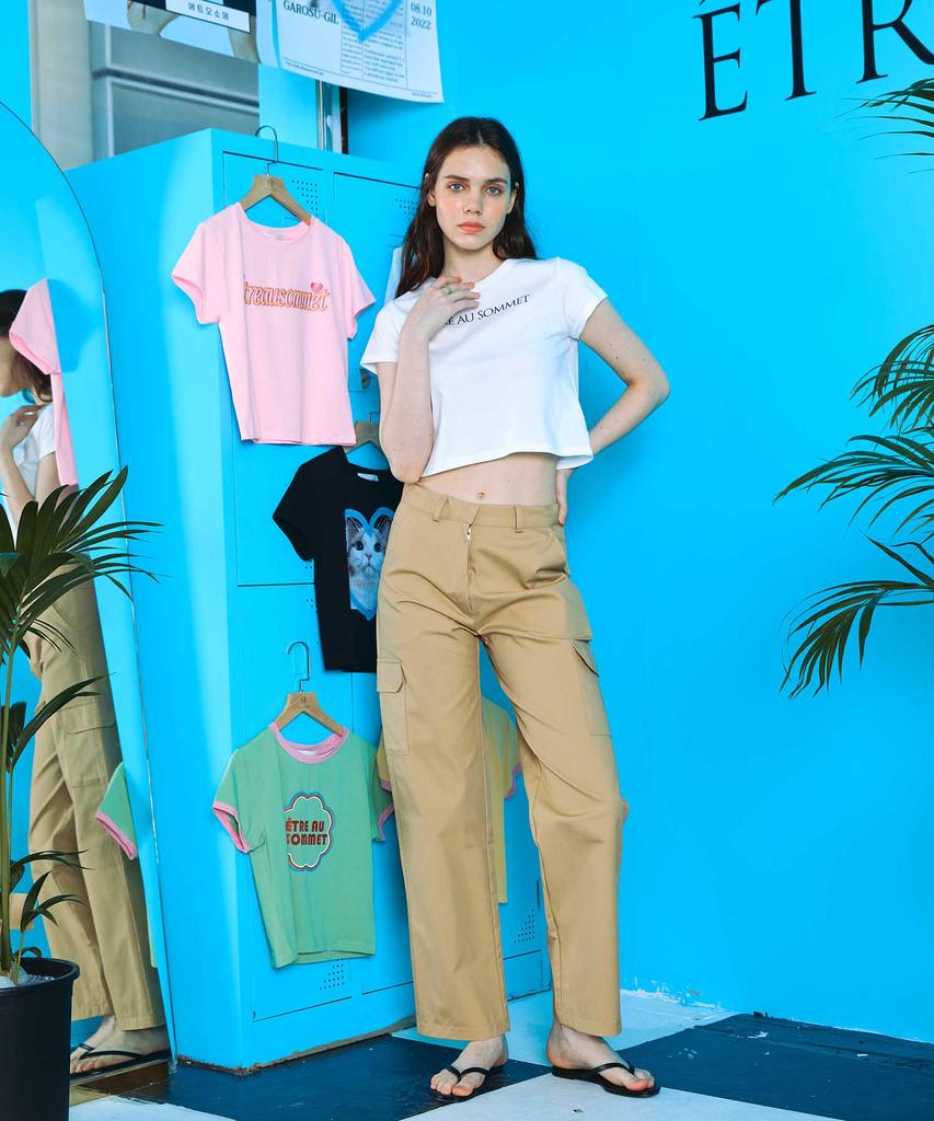 ETRE AU SOMMET Silket Cargo Pants (Beige)