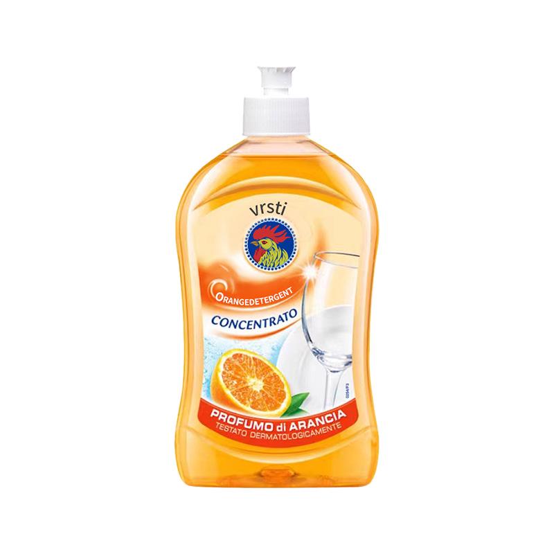 Large Rooster Dish Soap with Natural Plant Ingredients - Fresh Orange Scent, Concentrated Formula