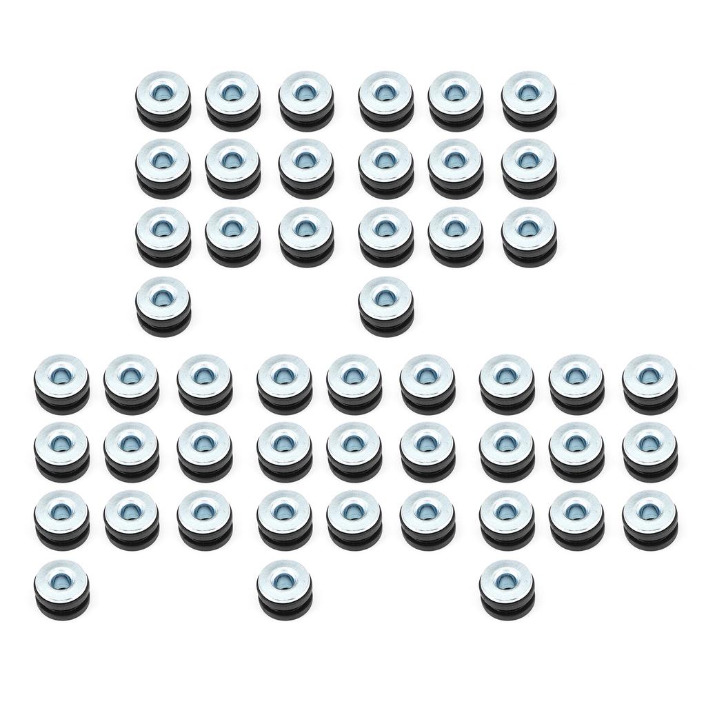 50X Kullanışlı 6Mm Evrensel Motosiklet Kauçuk Rondelalar Cıvata Kiti Yedek