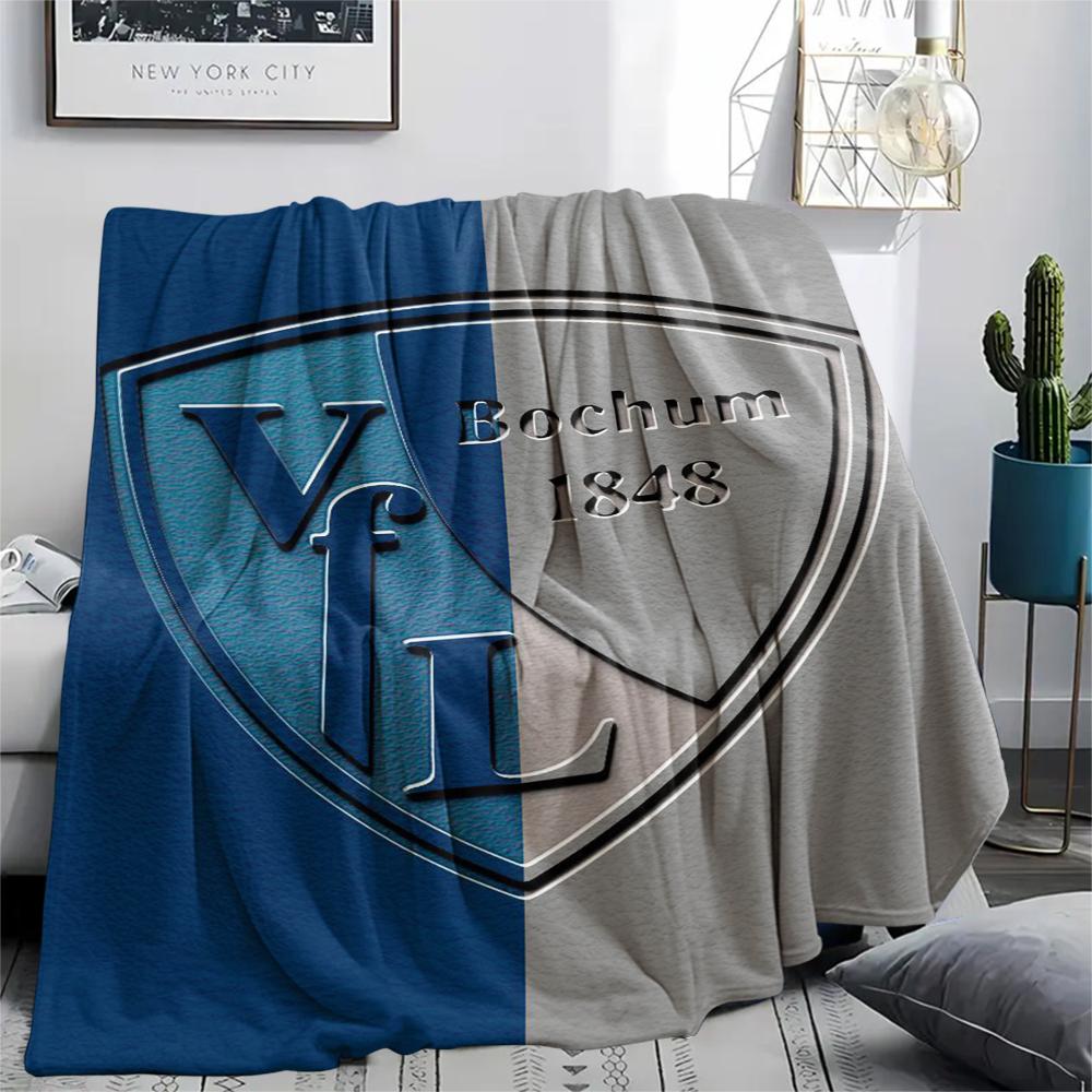 1pc VfL Bochum 1848 Print Flannel Blanket, High quality Comfortable for All Seasons, Home Decor, Warmth and Comfort, Perfect for Christmas Gifts98
