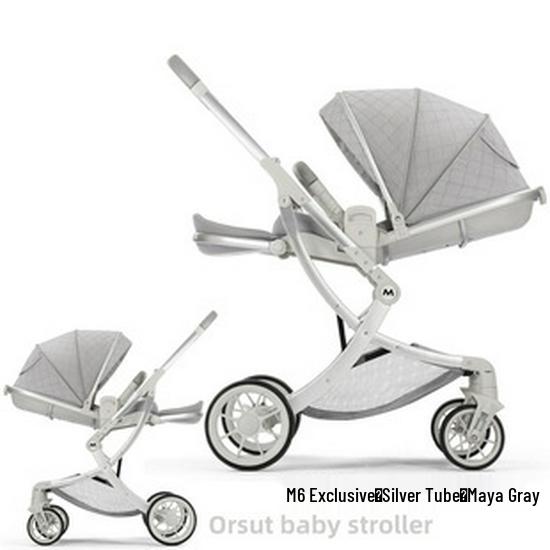 Foldable Multi-Functional High Landscape Baby Stroller: Sits and Lies Flat, Shock-Absorbing, Two-Way Design for Newborns