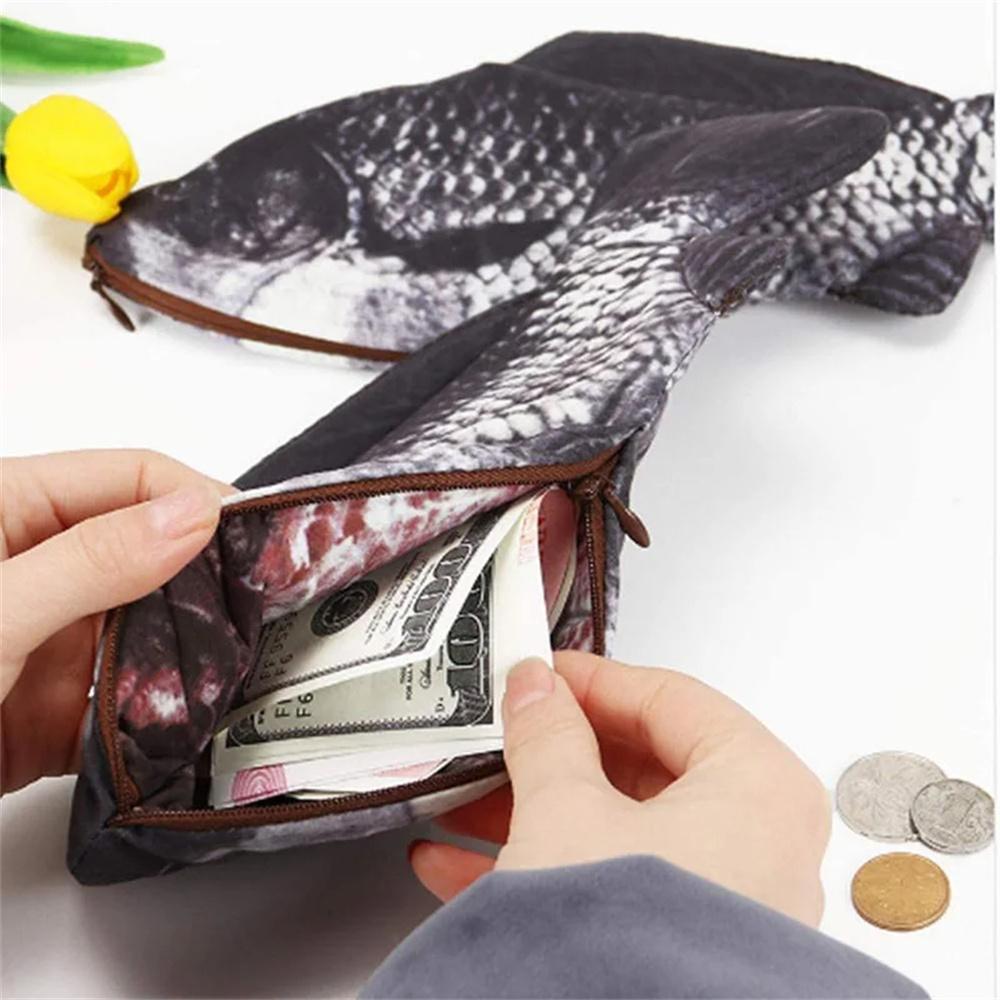 Astuccio a forma di pesce Novità Astuccio a forma di pesce Portamonete a forma di pesce Astuccio divertente Regali per materiale da ufficio