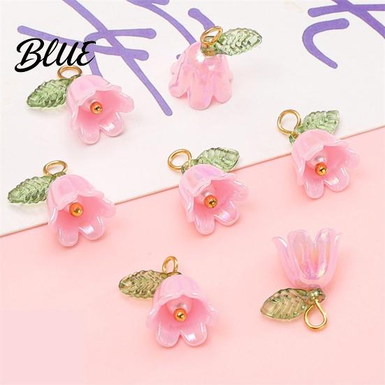 Three-dimensional Flower Charm 10Pcs DIY Pendant Three-Dimensional Simulation Texture Resin