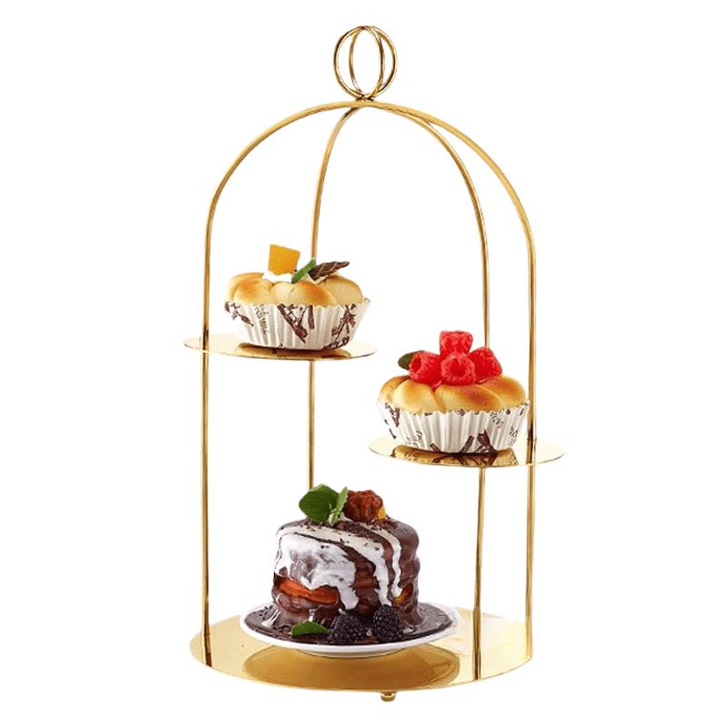 Golden Birdcage Dessert Display Stand