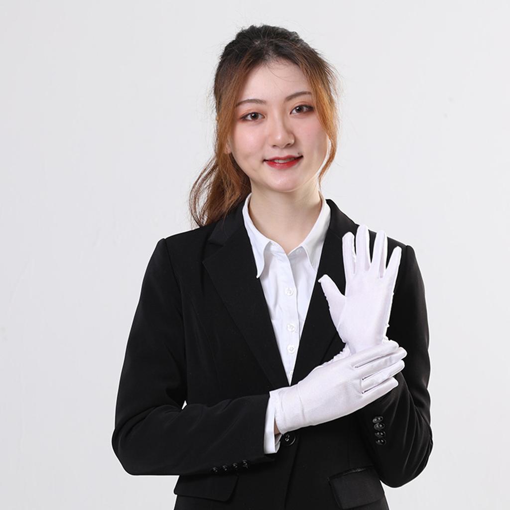 White Adult Gloves for Funeral Formal Tuxedo Parades Costume Gloves Halloween White Gloves Girls Boys Cosplay Supplies