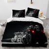 Set Biancheria da Letto Trapunta Serie Trattori Camion Auto 3D Copripiumino Set Letto Coperta Trapunta Federa Matrimoniale Regina Letto Bambini 3D