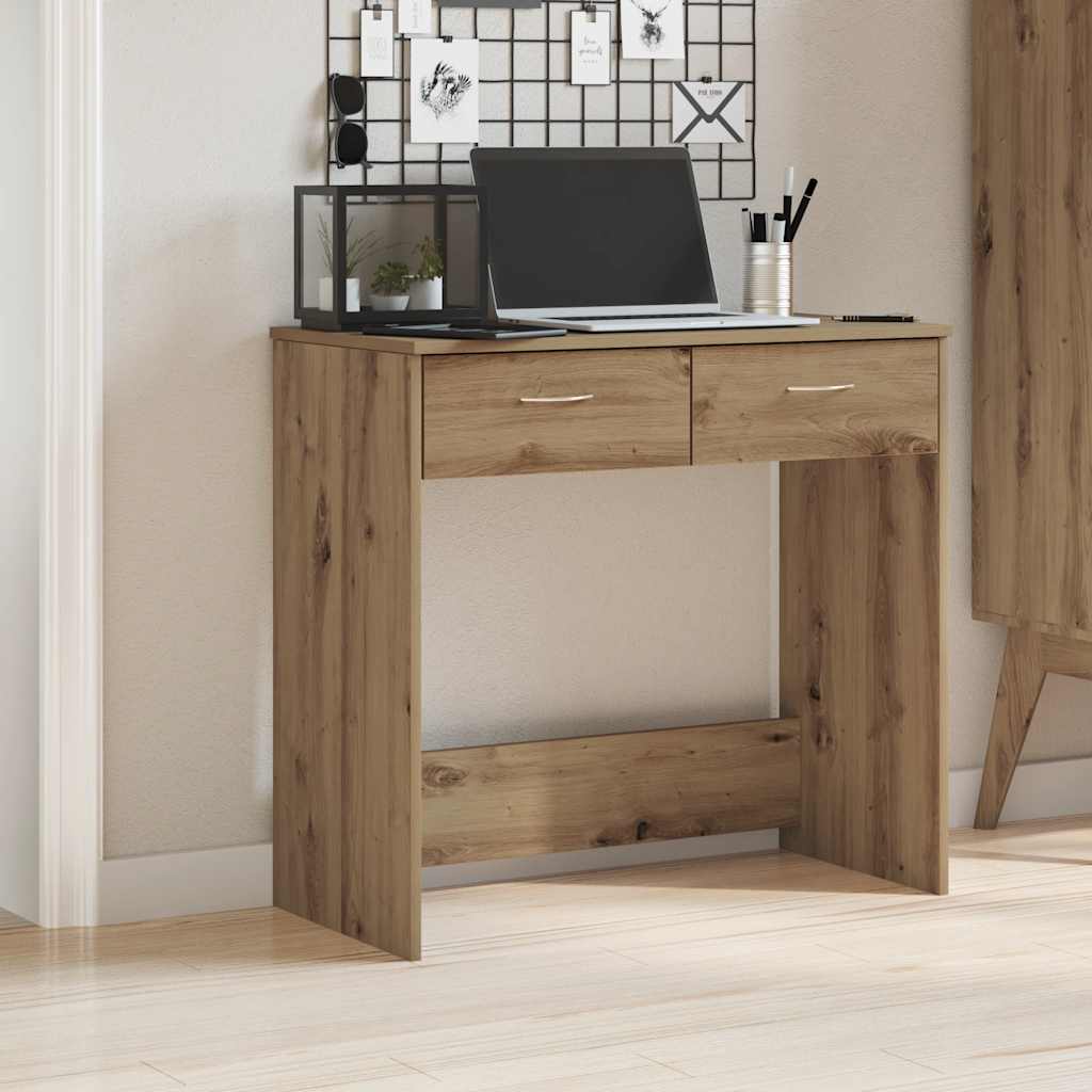 Artisan Oak Writing Desk 80 X 40 X 75 Cm Particleboard