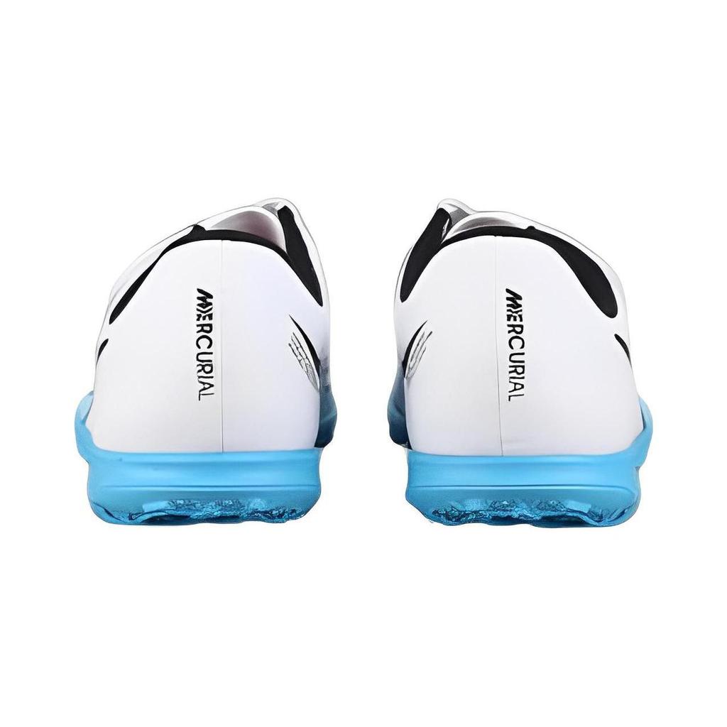 Nike Mercurial Vapor 15 Jr. Club TF Kids Soccer Shoes with Round Toe and Velcro Closure Kids Sneaker Blue White DJ5966-146