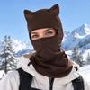 Sun Protector Cat Ear Face Mask Soft Neck Gaiter Fashion Sunscreen  Masque  Summer