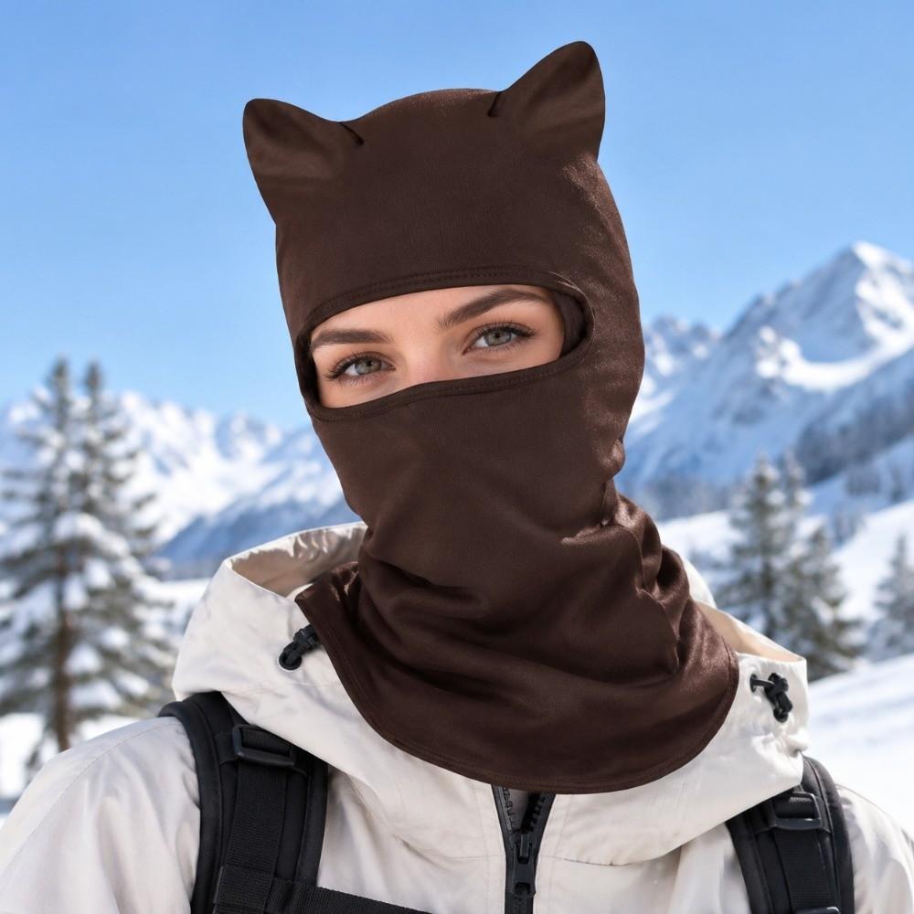 Sun Protector Cat Ear Face Mask Soft Neck Gaiter Fashion Sunscreen  Masque  Summer